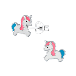 Wholesale Sterling Silver Unicorn Ear Studs - JD2374