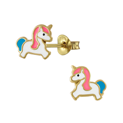 Wholesale Sterling Silver Unicorn Ear Studs - JD2361