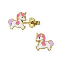 Wholesale Sterling Silver Unicorn Ear Studs - JD2359