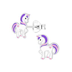 Wholesale Sterling Silver Unicorn Ear Studs - JD6866