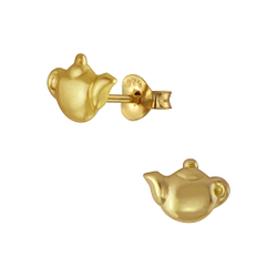 Wholesale Sterling Silver Tea Pot Stud Earring - JD3753