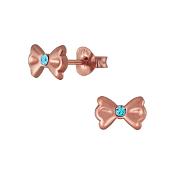 Wholesale Sterling Silver Bow Ear Studs - JD4144
