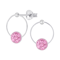 Wholesale Sterling Silver Crystal Ear Studs - JD5064