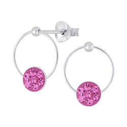 Wholesale Sterling Silver Crystal Ear Studs - JD5064