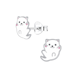 Wholesale Sterling Silver Cat Sud Earrings - JD4132