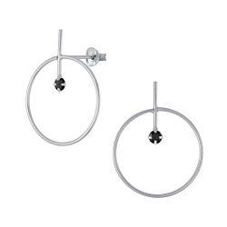 Wholesale Sterling Silver Geometric Ear Studs - JD4332