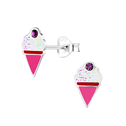 Wholesale Sterling Silver Ice Cream Ear Studs - JD7614