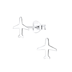 Wholesale Sterling Silver Airplane Ear Studs - JD6999