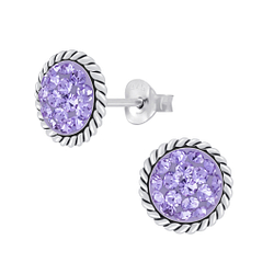 Wholesale Sterling Silver Crystal Ear Studs - JD5470