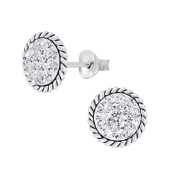 Wholesale Sterling Silver Crystal Ear Studs - JD5470