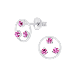 Wholesale Sterling Silver Crystal Ear Studs - JD5069