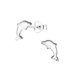 Wholesale Sterling Silver Dolphin Ear Studs - JD2107