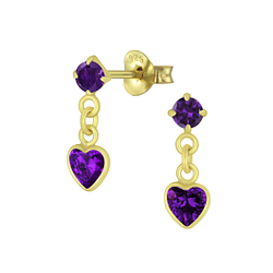 Wholesale Sterling Silver Heart Drop Earrings - JD2647