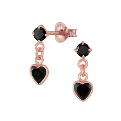 Wholesale Sterling Silver Heart Drop Earrings - JD2648