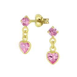 Wholesale Sterling Silver Heart Drop Earrings - JD2647