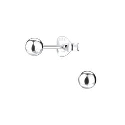 Wholesale 4mm Sterling Silver Ball Ear Studs - JD1730