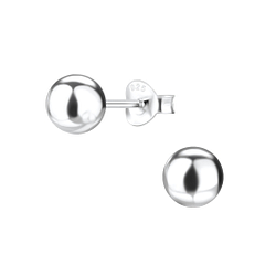 Wholesale 6mm Sterling Silver Ball Ear Studs - JD1732