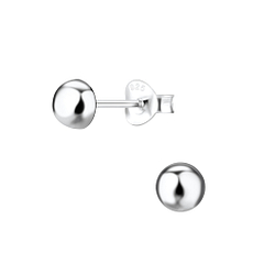 Wholesale 5mm Sterling Silver Half Ball Ear Studs - JD1733