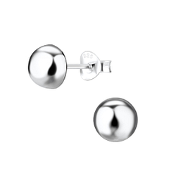 Wholesale 7mm Sterling Silver Half Ball Ear Studs - JD1735