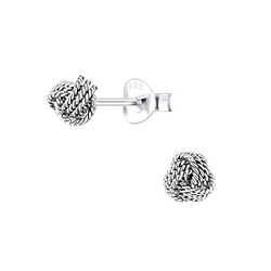 Wholesale 5mm Sterling Silver Knot Ear Studs - JD1123