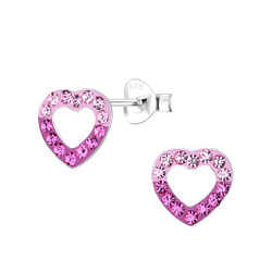 Wholesale Sterling Silver Heart Ear Studs - JD7331