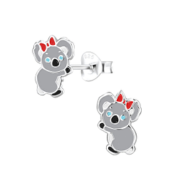 Wholesale Sterling Silver Koala Ear Studs - JD6811