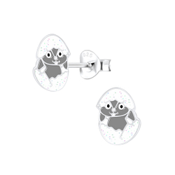 Wholesale Sterling Silver Hatching Egg Ear Studs - JD7220