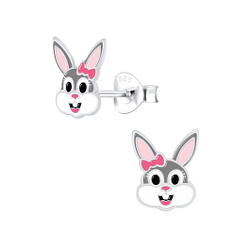 Wholesale Sterling Silver Bunny Ear Studs - JD7286