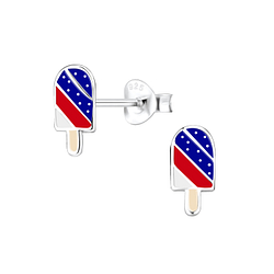 Wholesale Sterling Silver USA Ice Cream Ear Studs - JD10207