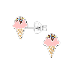 Wholesale Sterling Silver Ice Cream Ear Studs - JD7993