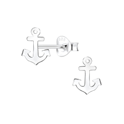 Wholesale Sterling Silver Anchor Ear Studs - JD8087
