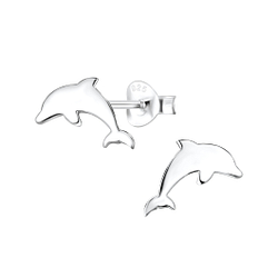 Wholesale Sterling Silver Dolphin Ear Studs - JD8100