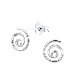 Wholesale Sterling Silver Spiral Ear Studs - JD7567