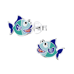 Wholesale Sterling Silver Fish Ear Studs - JD8010