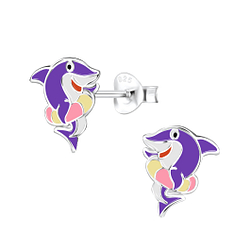 Wholesale Sterling Silver Shark Ear Studs - JD8014