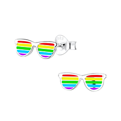 Wholesale Sterling Silver Sunglasses Ear Studs - JD10490