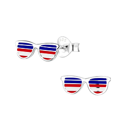 Wholesale Sterling Silver Sunglasses Ear Studs - JD10216
