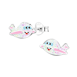 Wholesale Sterling Silver Airplane Ear Studs - JD8023