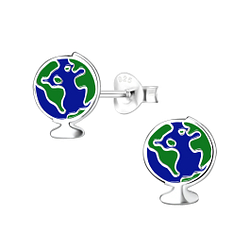 Wholesale Sterling Silver Earth Ear Studs - JD8025