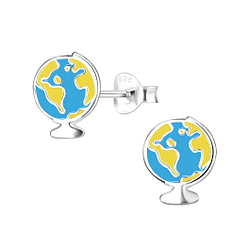 Wholesale Sterling Silver Earth Ear Studs - JD8026