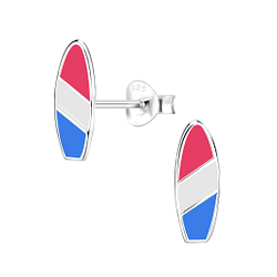 Wholesale Sterling Silver Surfboard Ear Studs - JD8039