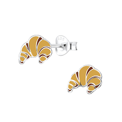 Wholesale Sterling Silver Croissant Ear Studs - JD8049