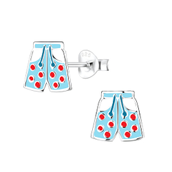 Wholesale Sterling Silver Swim Trunks Ear Studs - JD9540