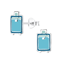 Wholesale Sterling Silver Suitcase Ear Studs - JD8059