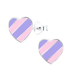 Wholesale Sterling Silver Heart Ear Studs - JD9015