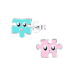 Wholesale Sterling Silver Puzzle Ear Studs - JD9031