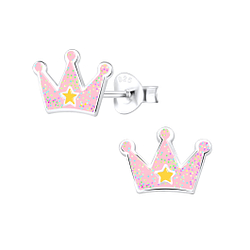 Wholesale Sterling Silver Crown Ear Studs - JD9039