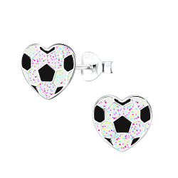 Wholesale Sterling Silver Football Ear Studs - JD9061