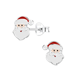Wholesale Sterling Silver Santa Claus Ear Studs - JD8436