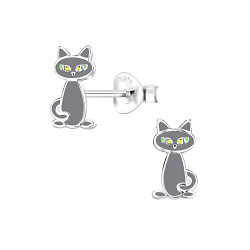 Wholesale Sterling Silver Cat Ear Studs - JD8257